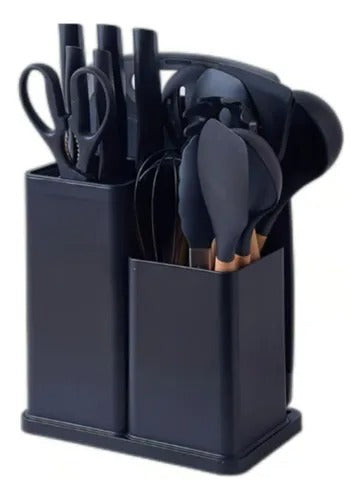 Kit Utensilios Cocina 19 Piezas Negro